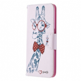 Folio-hoesje voor Oppo A72 Nerdy Giraf