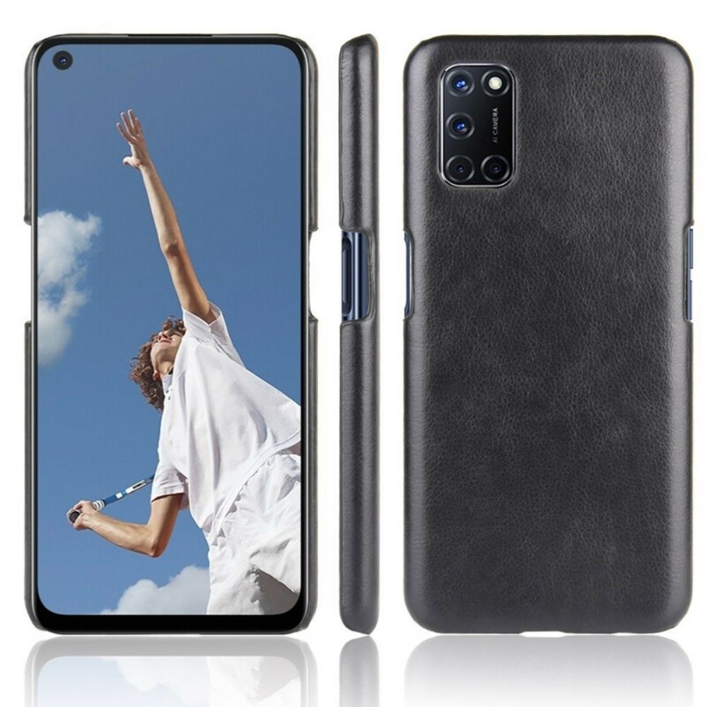 Hoesje voor Oppo A72 Prestaties Litchi Leder Effect