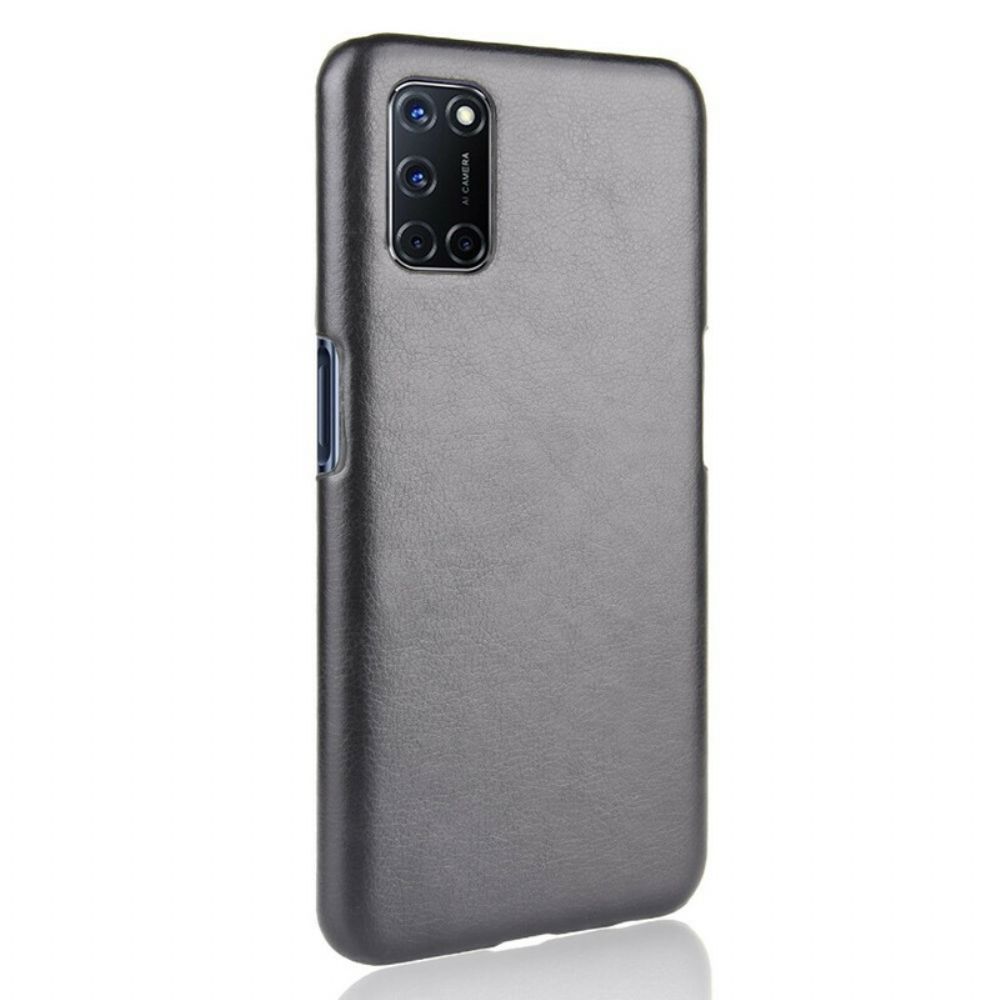 Hoesje voor Oppo A72 Prestaties Litchi Leder Effect
