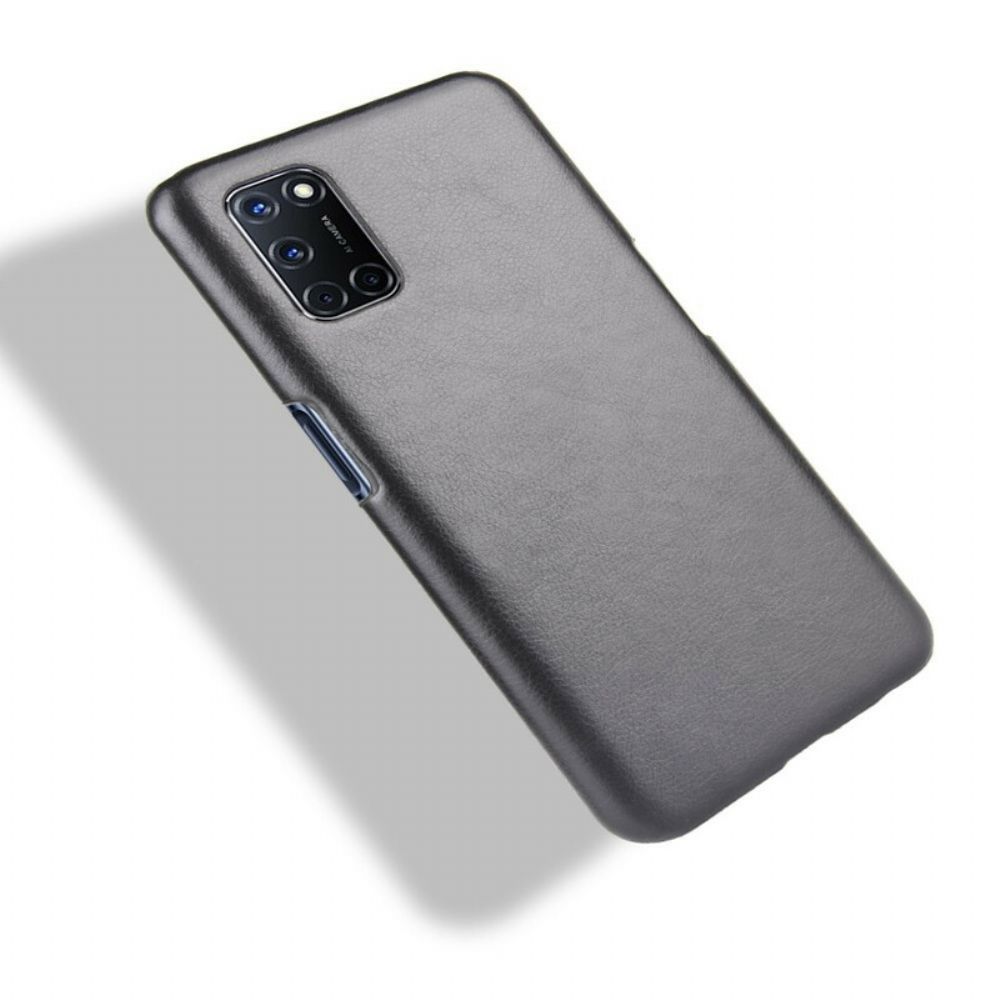 Hoesje voor Oppo A72 Prestaties Litchi Leder Effect