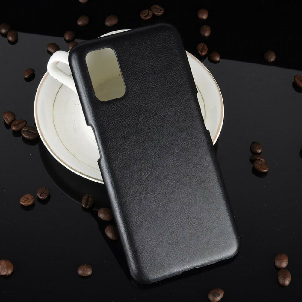 Hoesje voor Oppo A72 Prestaties Litchi Leder Effect