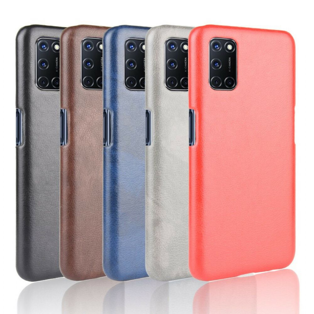Hoesje voor Oppo A72 Prestaties Litchi Leder Effect