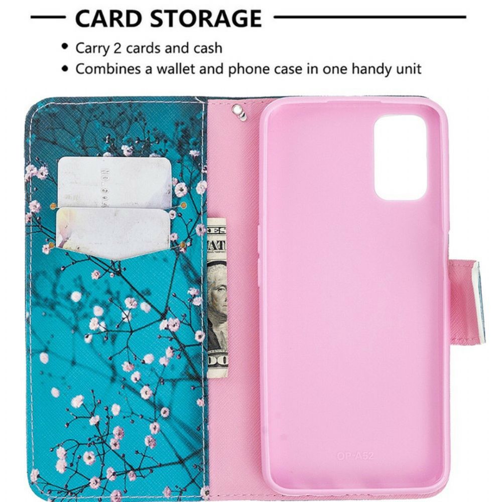 Leren Hoesje voor Oppo A72 Bloeiende Boom
