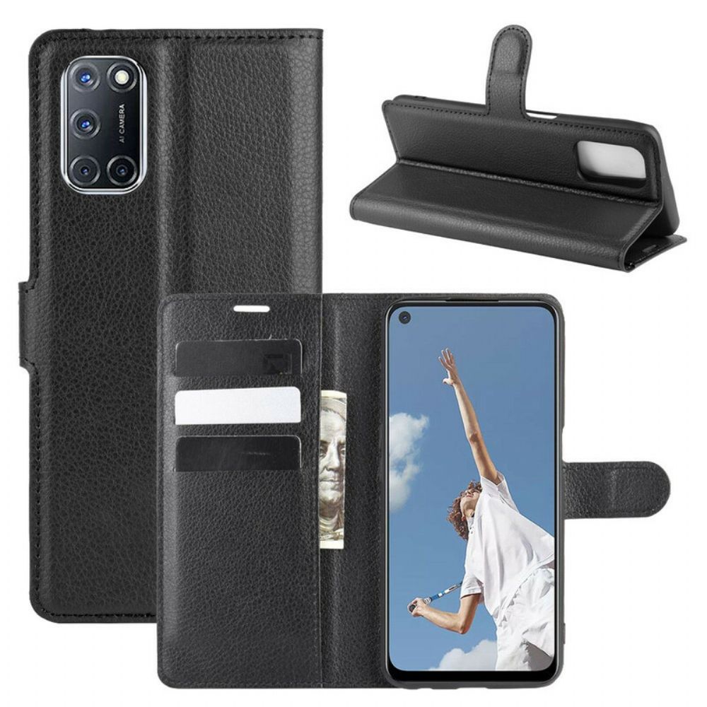 Leren Hoesje voor Oppo A72 Klassiek