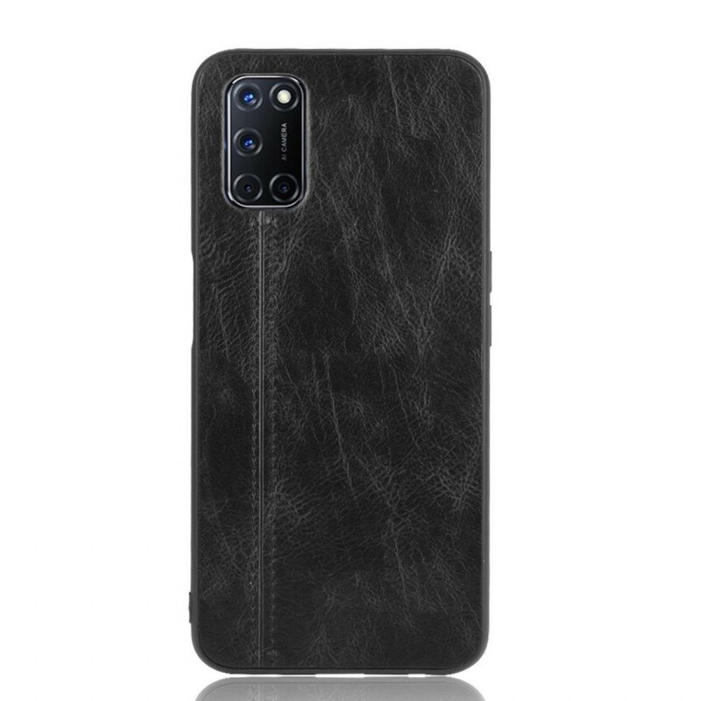Telefoonhoesje voor Oppo A72 Naad Leereffect