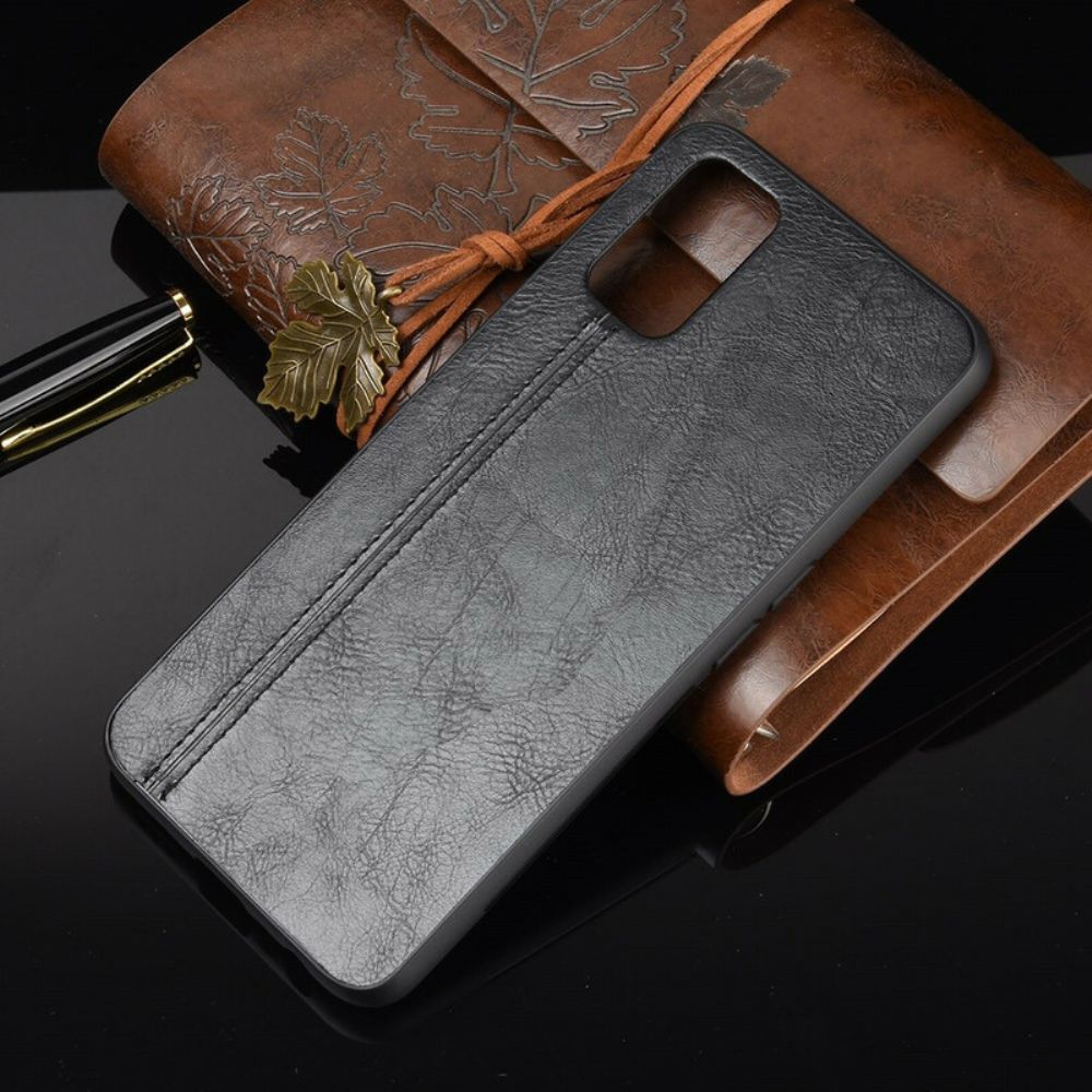 Telefoonhoesje voor Oppo A72 Naad Leereffect