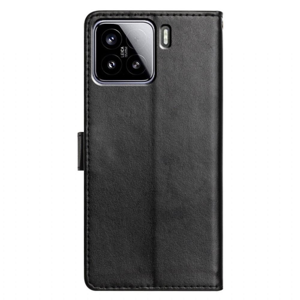 Bescherming Hoesje Xiaomi 15 Effen Kunstleren Bandje