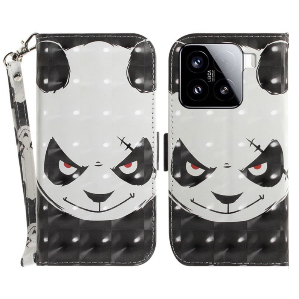 Bescherming Hoesje Xiaomi 15 Sleutelkoord Met Boze Panda