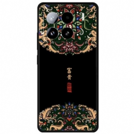Case Hoesje Xiaomi 15 Telefoonhoesje Zwart Oriëntaals Motief