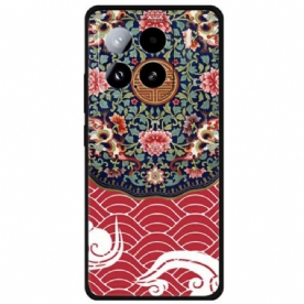 Cover Hoesje Xiaomi 15 Telefoonhoesje Bloemenboeket En Draak