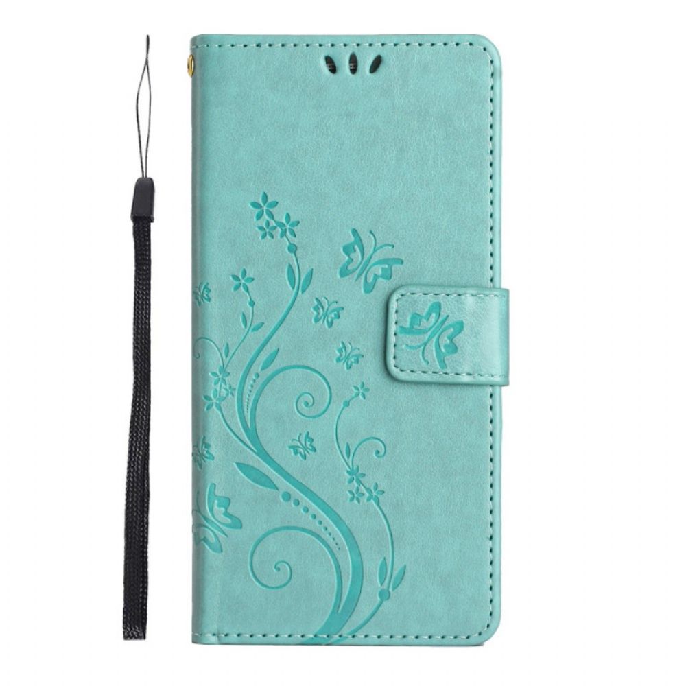 Flip Case Leren Xiaomi 15 Bloemenpatroon