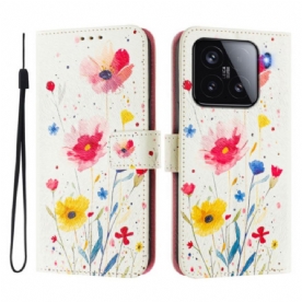 Folio-hoesje Xiaomi 15 Bloemmotief