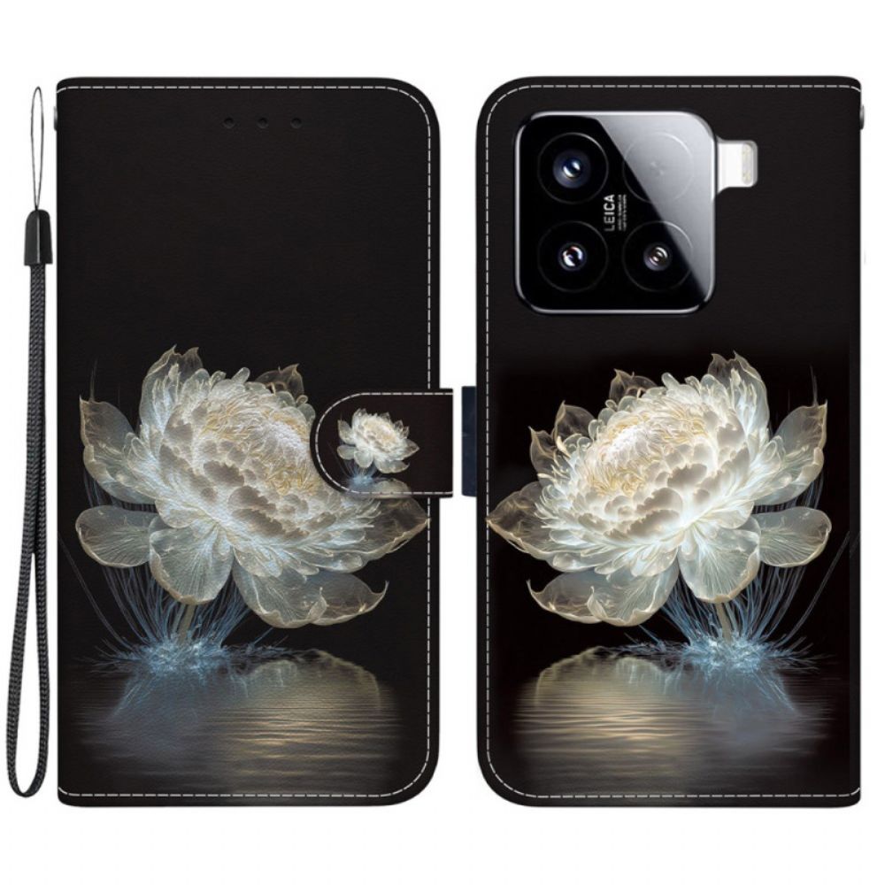 Folio-hoesje Xiaomi 15 Kristallen Pioenroos