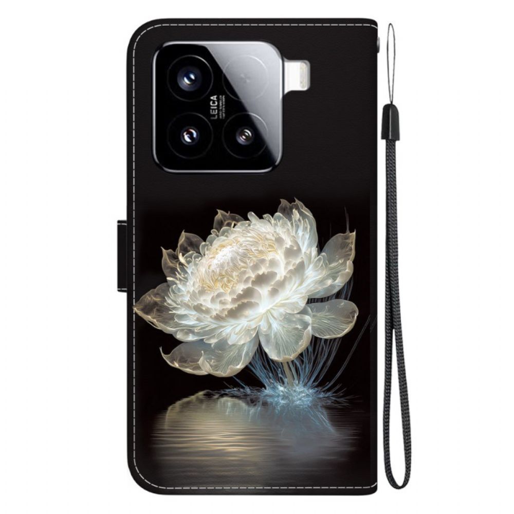 Folio-hoesje Xiaomi 15 Kristallen Pioenroos