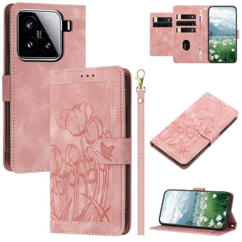Folio-hoesje Xiaomi 15 Paardenbloemenbandje