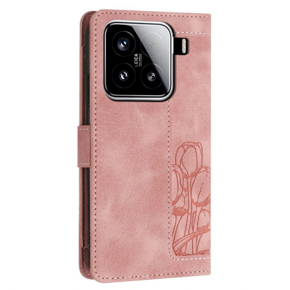 Folio-hoesje Xiaomi 15 Paardenbloemenbandje