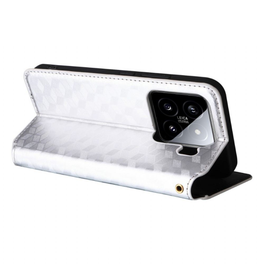 Folio-hoesje Xiaomi 15 Portemonnee Met 3d-diamanten