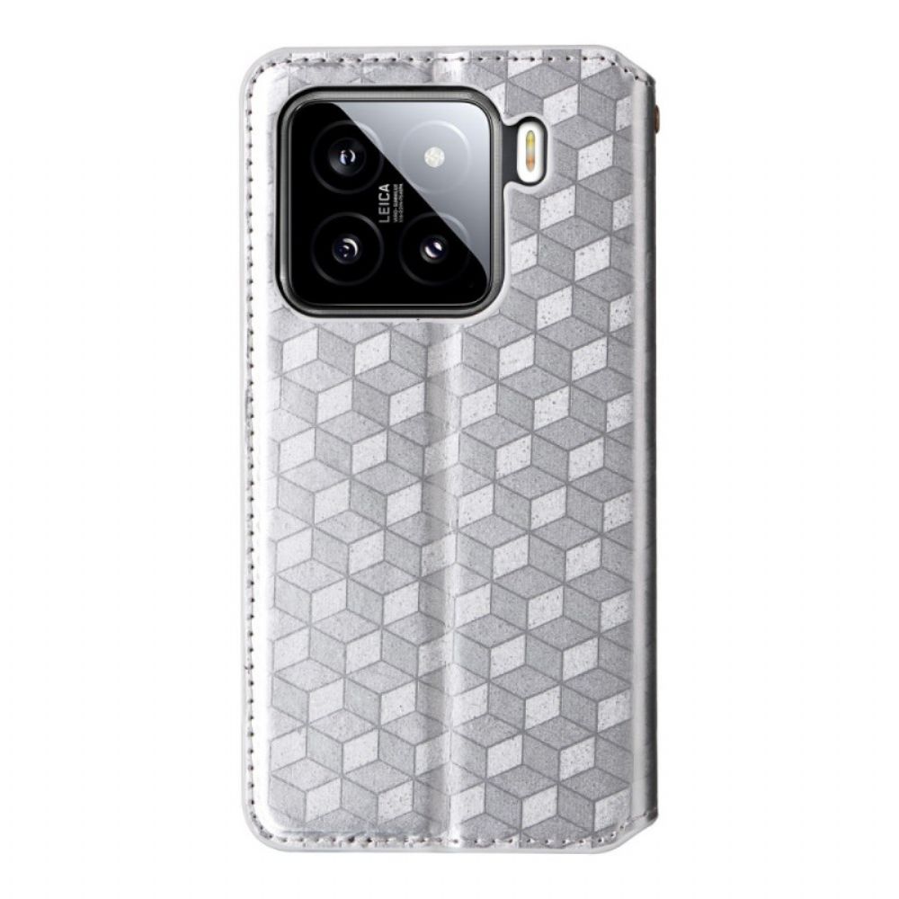 Folio-hoesje Xiaomi 15 Portemonnee Met 3d-diamanten