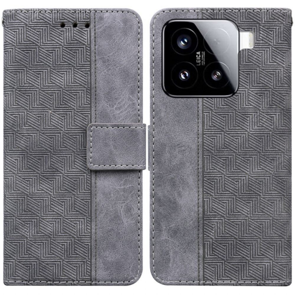 Folio-hoesje Xiaomi 15 Telefoonhoesje Geweven Design