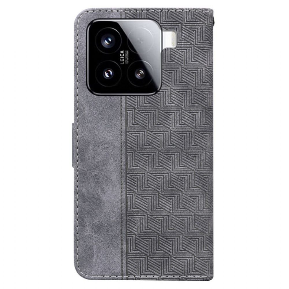 Folio-hoesje Xiaomi 15 Telefoonhoesje Geweven Design
