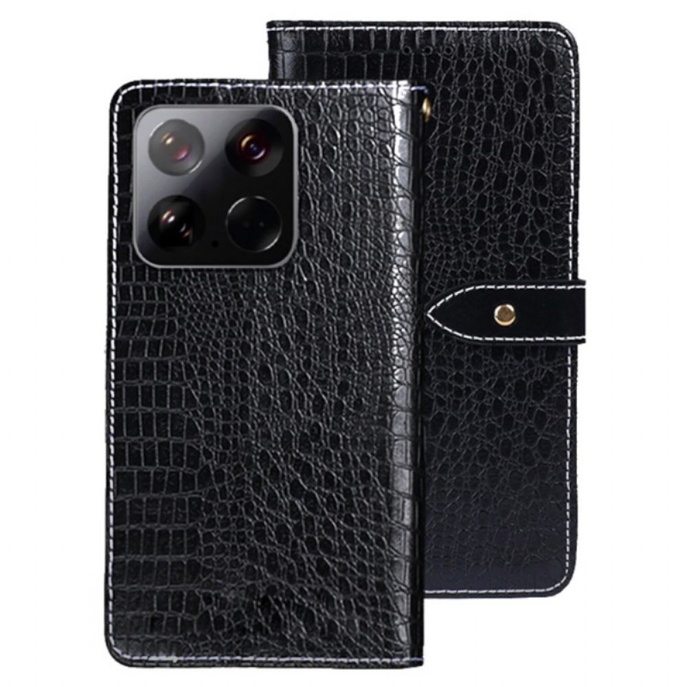 Folio-hoesje Xiaomi 15 Telefoonhoesje Krokodillenleertextuur Idewei