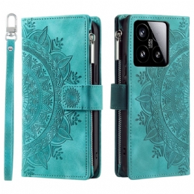 Folio-hoesje Xiaomi 15 Telefoonhoesje Portemonnee Met Mandala-effect (suède)