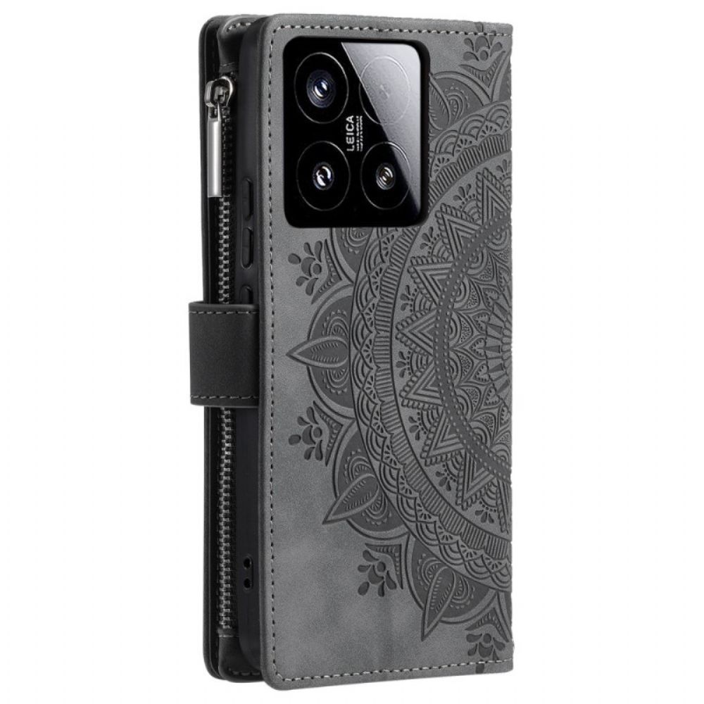 Folio-hoesje Xiaomi 15 Telefoonhoesje Portemonnee Met Mandala-effect (suède)