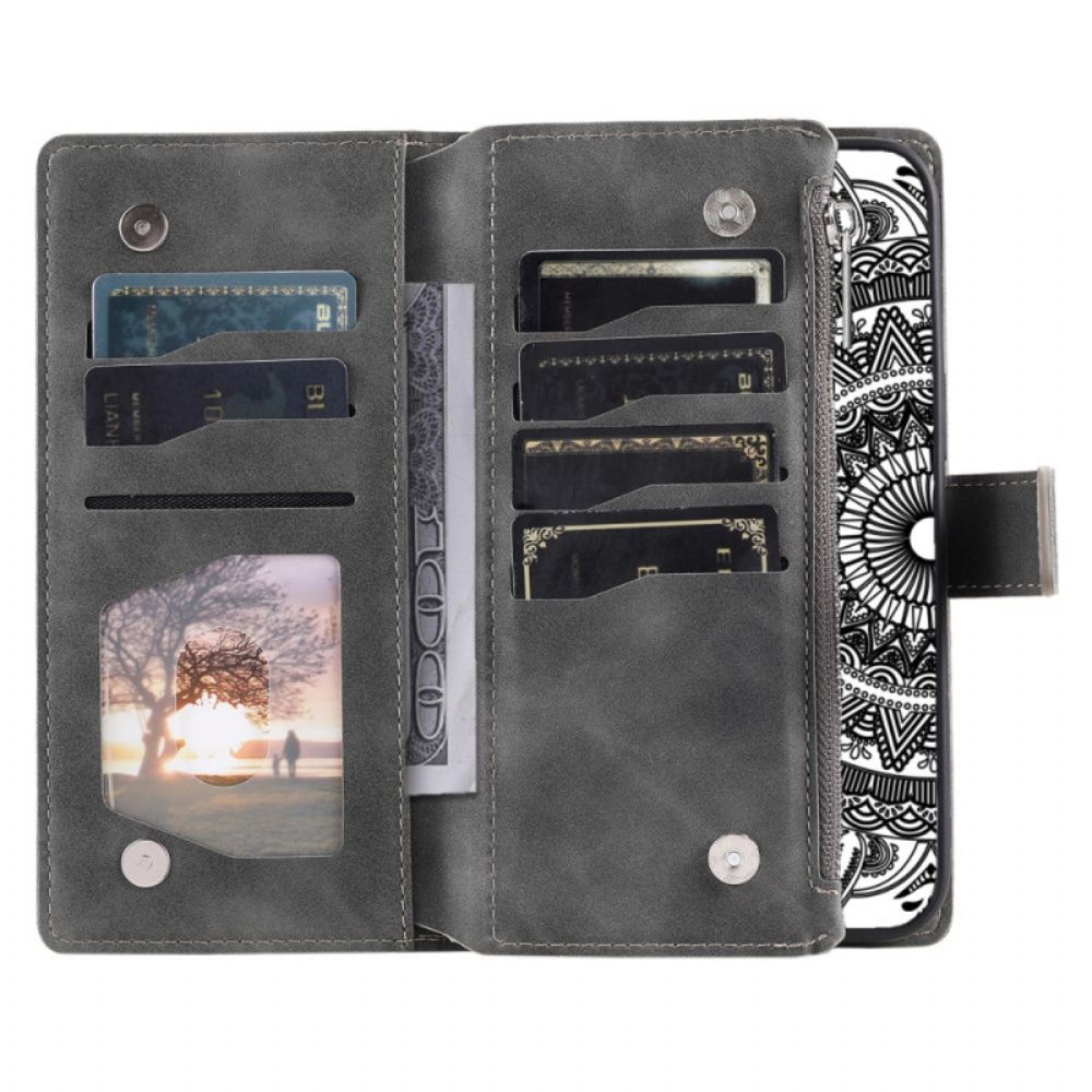 Folio-hoesje Xiaomi 15 Telefoonhoesje Portemonnee Met Mandala-effect (suède)