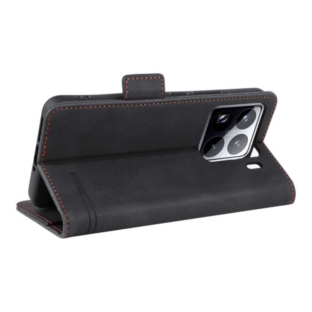 Folio-hoesje Xiaomi 15 Telefoonhoesje Portemonnee Met Metallic Decoratie