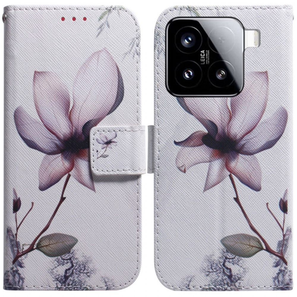 Folio-hoesje Xiaomi 15 Telefoonhoesje Roze Bloem
