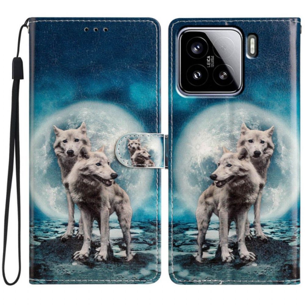 Folio-hoesje Xiaomi 15 Twee Wolven