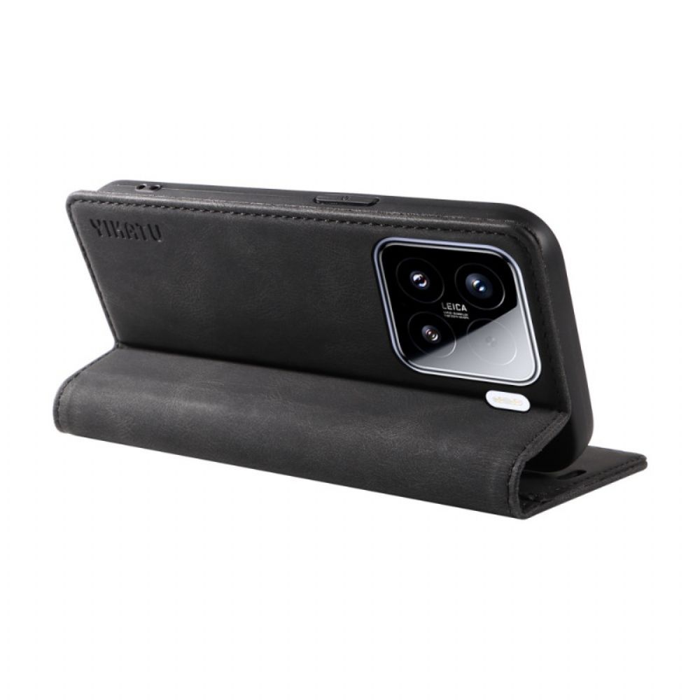 Folio-hoesje Xiaomi 15 Yikatu Suède-effect