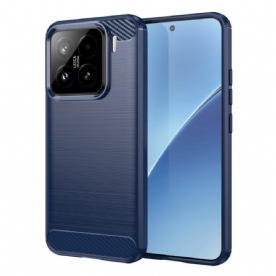 Hoesje Voor Xiaomi 15 Geborsteld Koolstofvezel