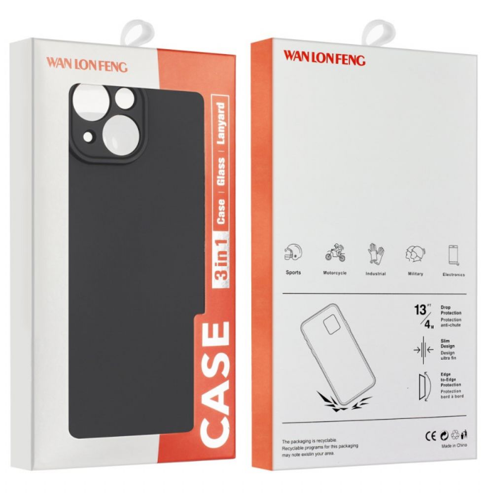 Hoesje Xiaomi 15 2-in-1 Siliconen Met Screenprotector Van Gehard Glas Bescherming Hoesje