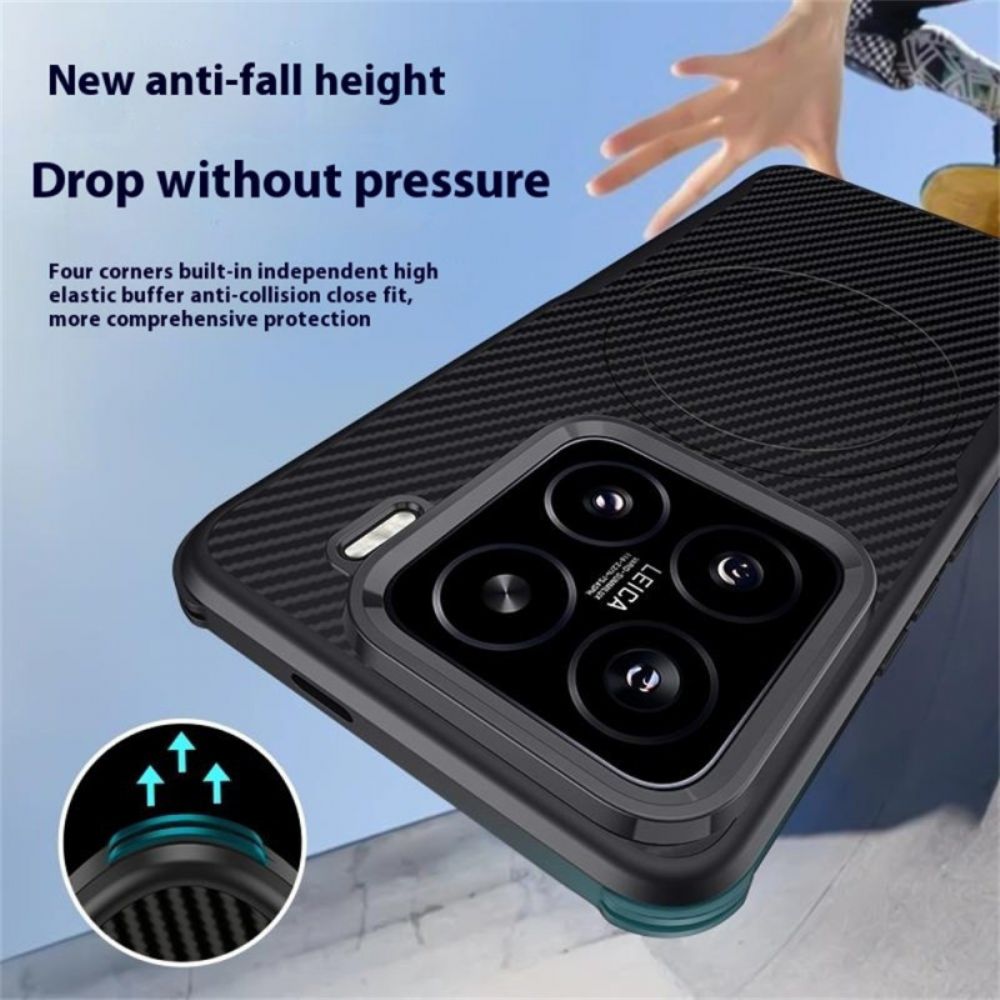 Hoesje Xiaomi 15 Magsafe-compatibel Koolstofvezel Bescherming Hoesje