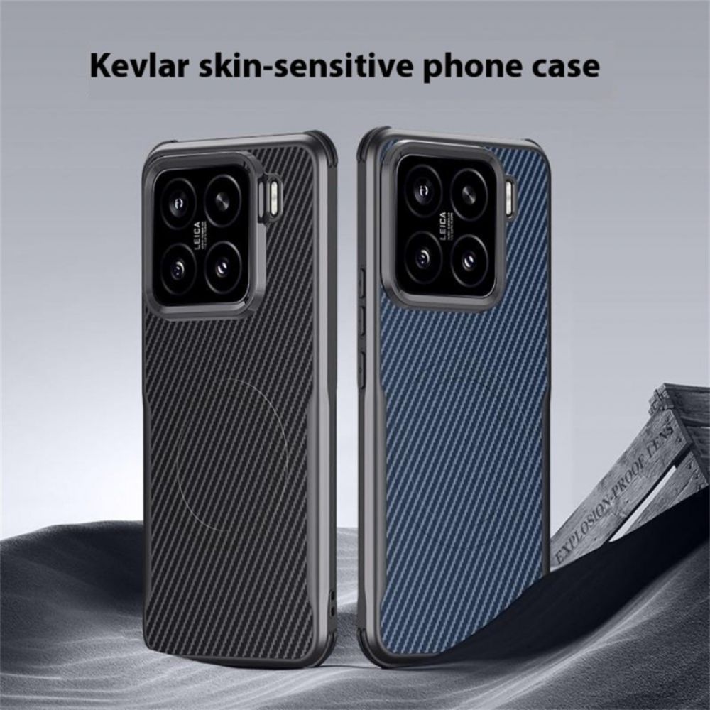 Hoesje Xiaomi 15 Magsafe-compatibel Koolstofvezel Bescherming Hoesje