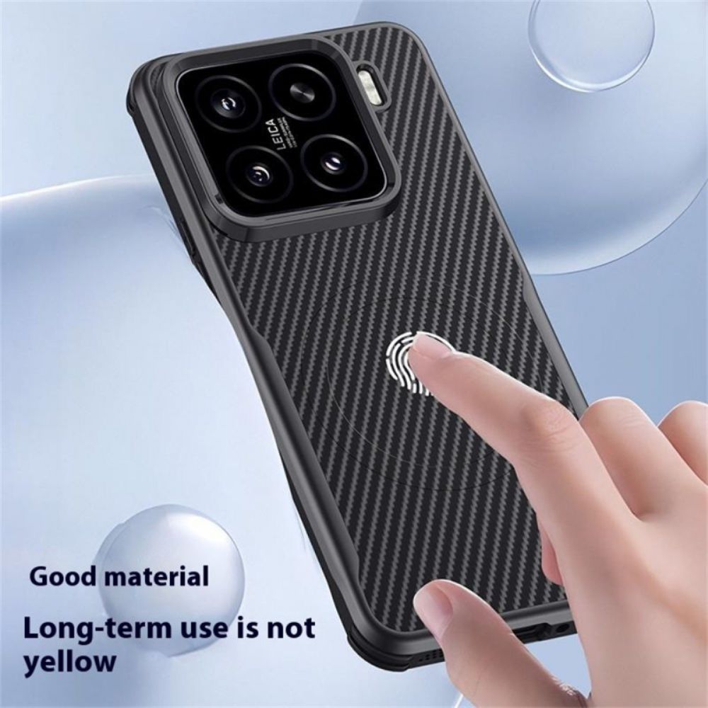 Hoesje Xiaomi 15 Magsafe-compatibel Koolstofvezel Bescherming Hoesje