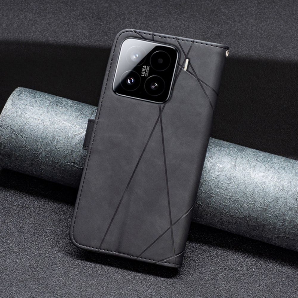 Leren Hoesje Voor Xiaomi 15 Binfencolor Geometrie