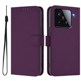 Leren Hoesje Voor Xiaomi 15 Geïntegreerde Standaard Met Verstelbare Kijkhoeken