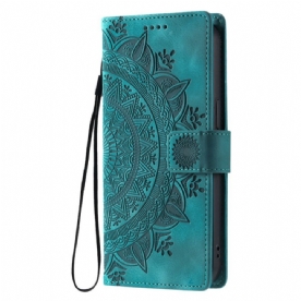 Leren Hoesje Voor Xiaomi 15 Mandala Suède-effect