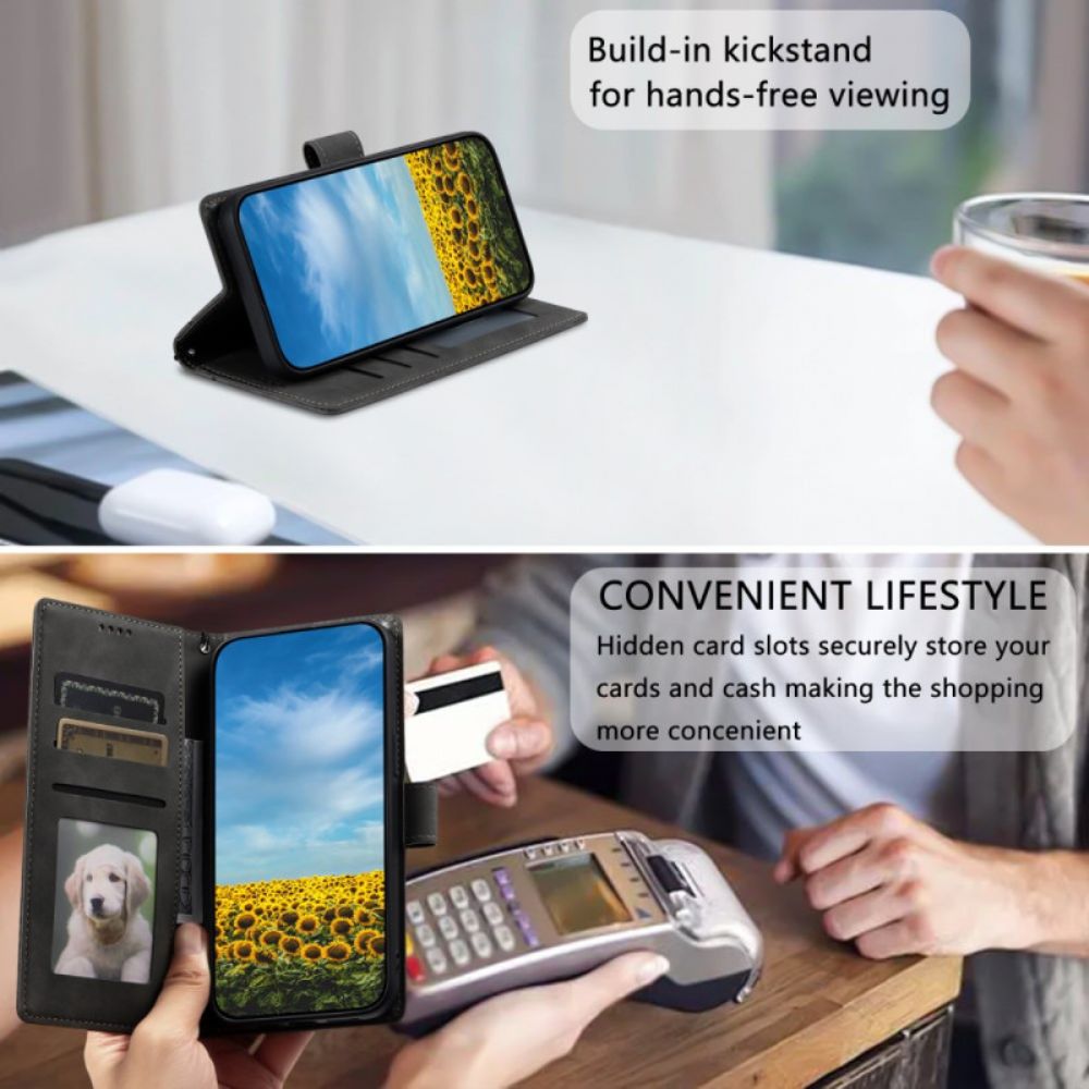 Leren Hoesje Voor Xiaomi 15 Mandala Suède-effect