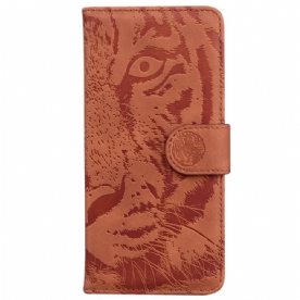 Leren Hoesje Voor Xiaomi 15 Tijgerprint