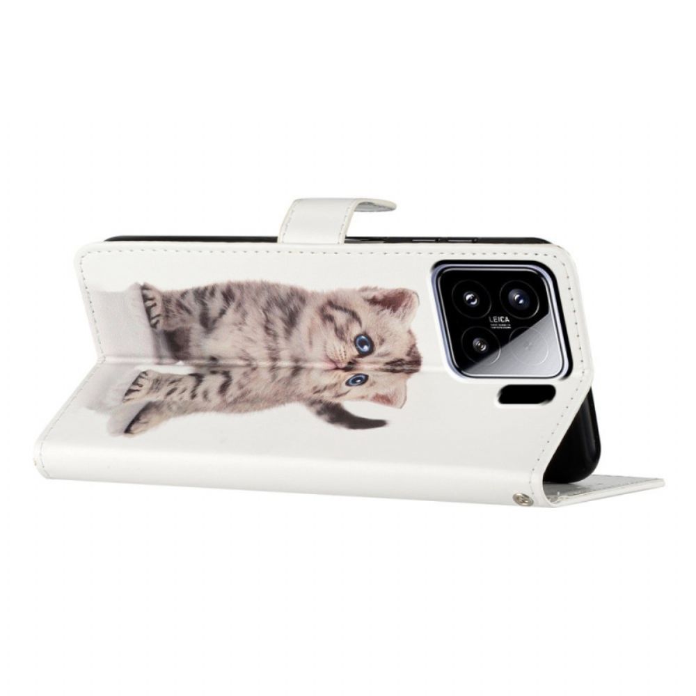 Leren Hoesje Xiaomi 15 Katje Bescherming Hoesje