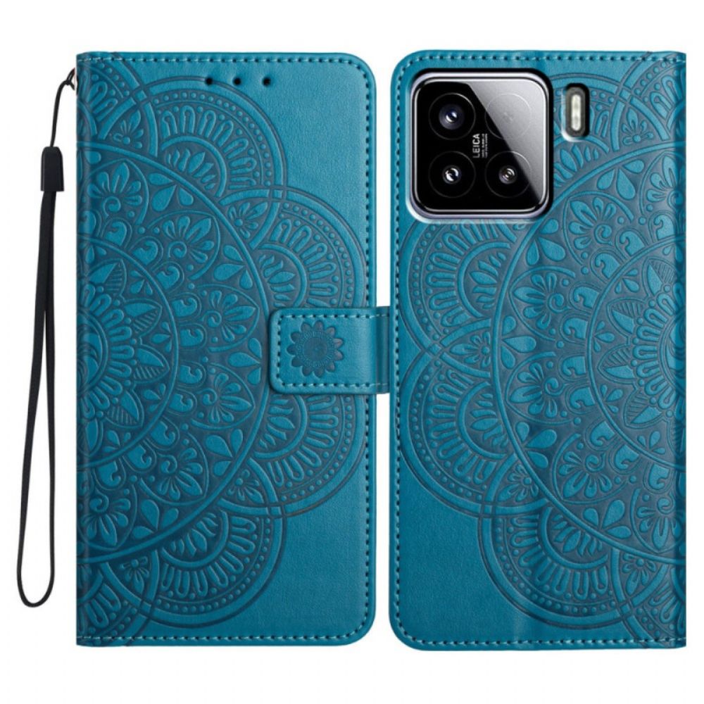 Leren Hoesje Xiaomi 15 Mandala-patroon Bescherming Hoesje