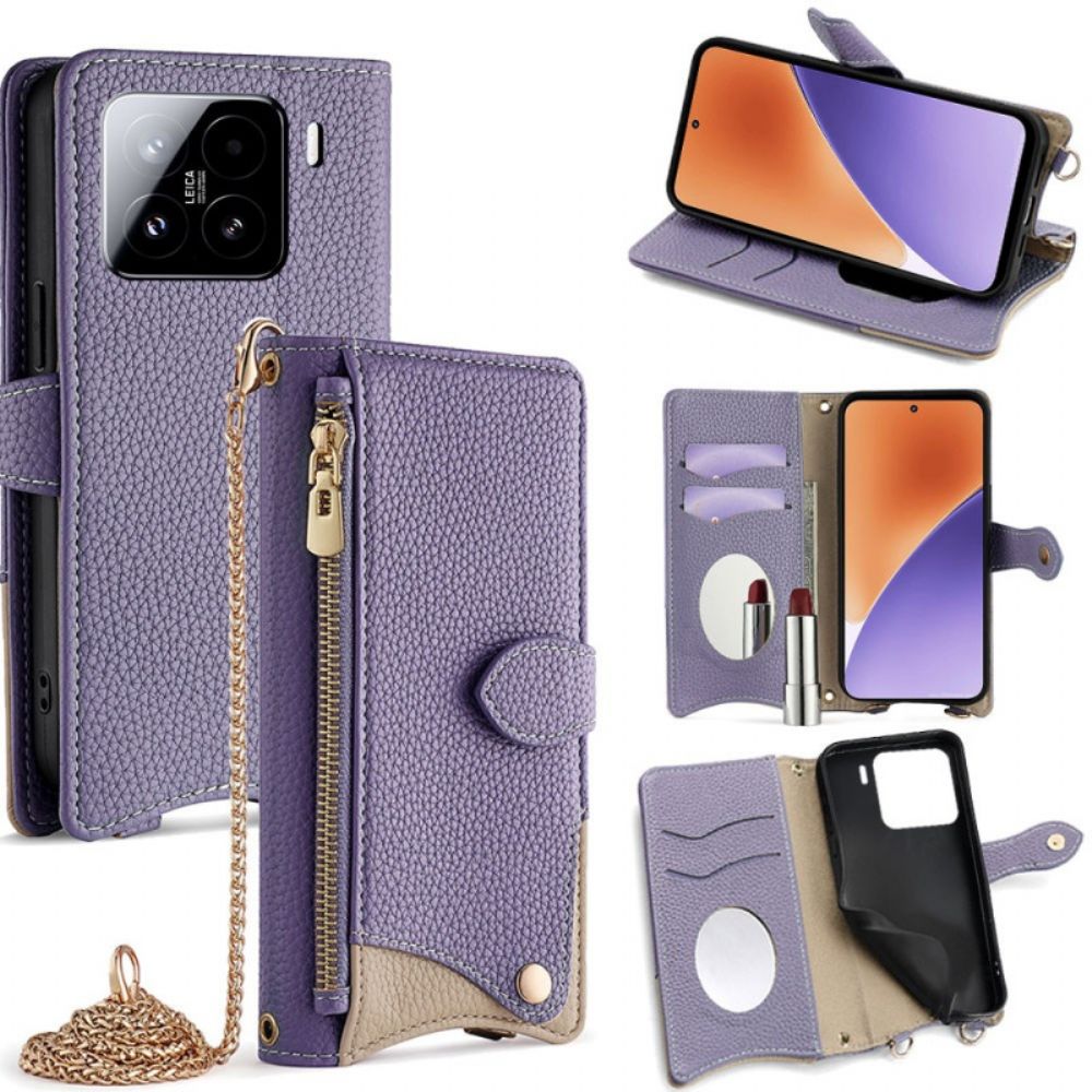 Leren Hoesje Xiaomi 15 Portemonnee En Ketting