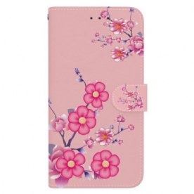 Leren Hoesje Xiaomi 15 Sakura Motief