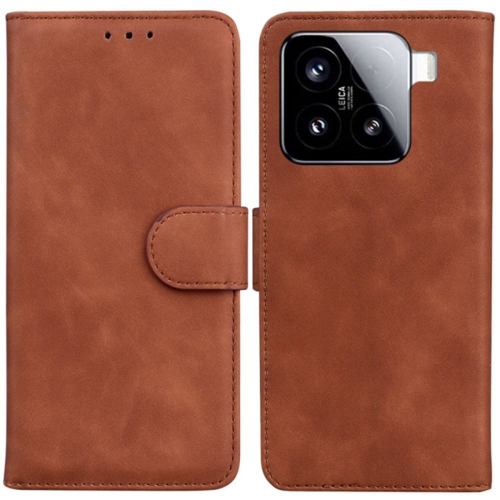 Leren Hoesje Xiaomi 15 Suède-effect