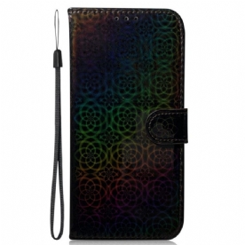 Leren Hoesje voor Honor 90 Met Ketting Disco Met Bandjes