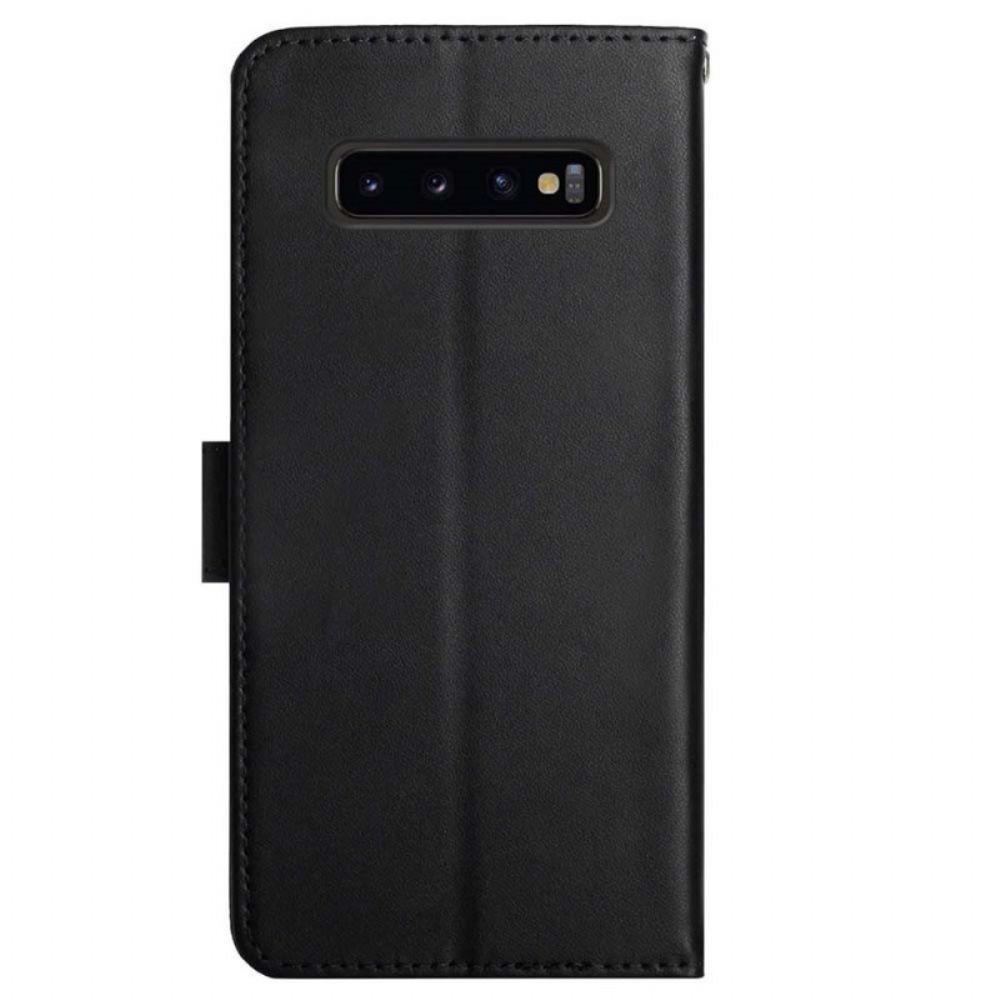 Folio-hoesje voor Samsung Galaxy S10 Plus Echt Nappaleer