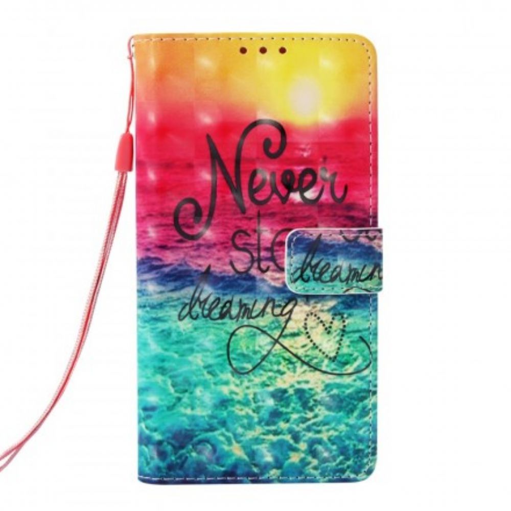 Folio-hoesje voor Samsung Galaxy S10 Plus Stop Nooit Met Dromen